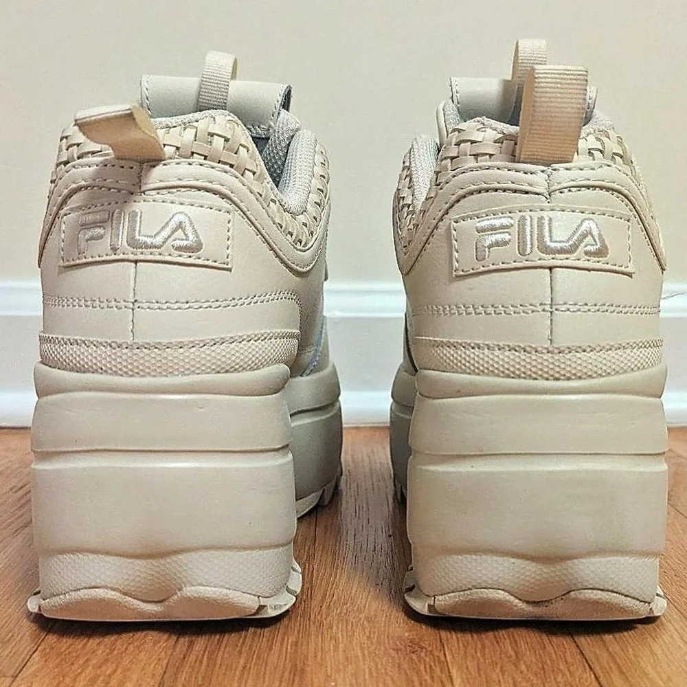 Fila Women's Cream Platform Sneakers - Picture 7 of 8